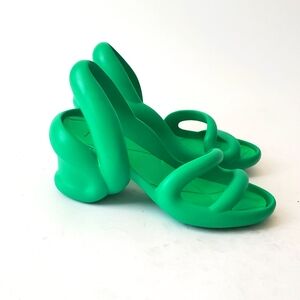 Camper Kobarah Sandal Heels in Green 8.5 39